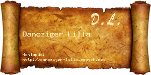 Dancziger Lilla névjegykártya